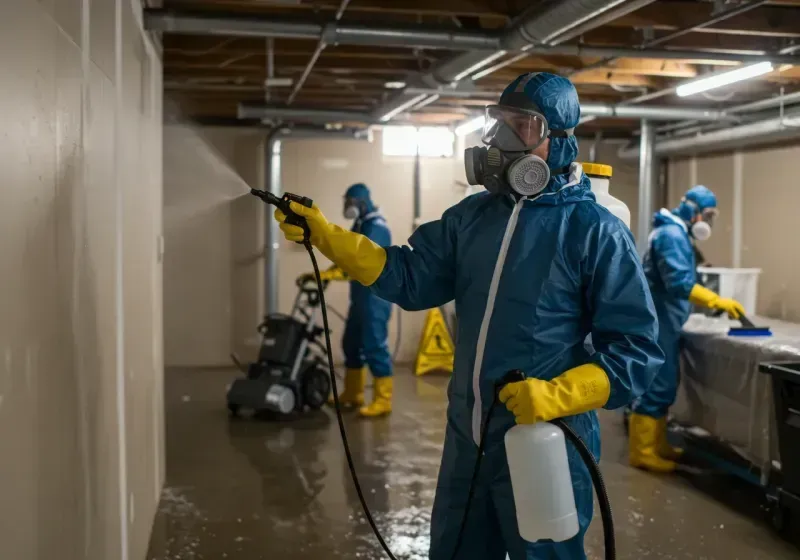 Basement Sanitization and Antimicrobial Treatment process in Morgan County, IN