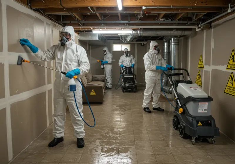 Basement Moisture Removal and Structural Drying process in Morgan County, IN